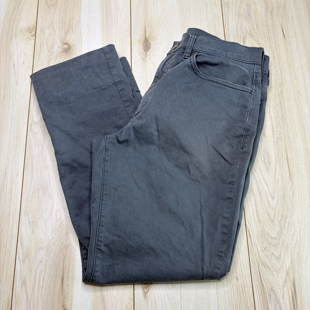 Flint and Tinder Mens Straight Fit 5 Pocket Chino Pants Gray Size 30x30